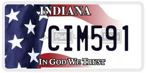 CIM591  license plate in IN