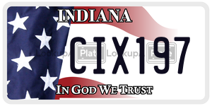 CIX197  license plate in IN