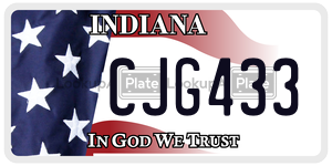 CJG433 license plate in Indiana