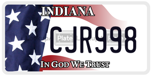 CJR998 license plate in Indiana