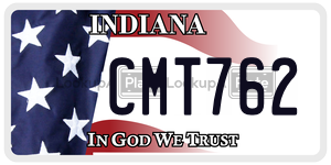 CMT762 license plate in Indiana