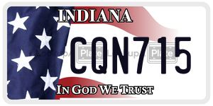 CQN715 license plate in Indiana