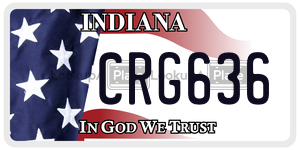 CRG636 license plate in Indiana