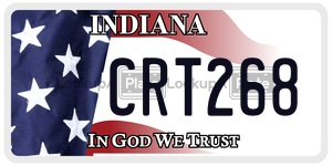 CRT268  license plate in IN
