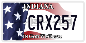 CRX257  license plate in IN