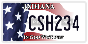 CSH234 license plate in Indiana