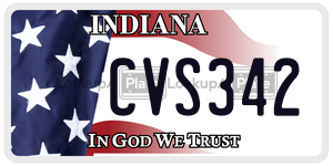 CVS342  license plate in IN