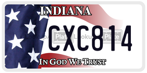 CXC814  license plate in IN