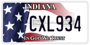 CXL934  license plate in IN