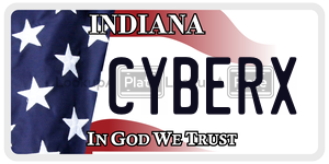 CYBERX license plate in Indiana