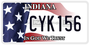 CYK156 license plate in Indiana