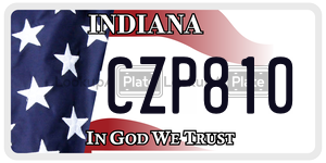 CZP810  license plate in IN