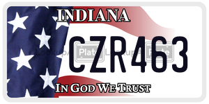 CZR463  license plate in IN