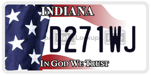 D271WJ  license plate in IN
