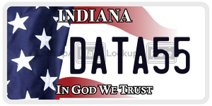 DATA55  license plate in IN