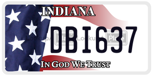 DBI637 license plate in Indiana
