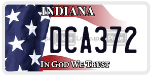 DCA372  license plate in IN