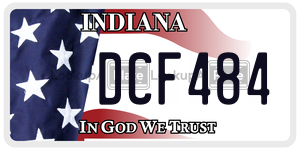 DCF484  license plate in IN
