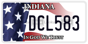 DCL583  license plate in IN