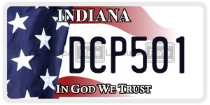 DCP501 license plate in Indiana