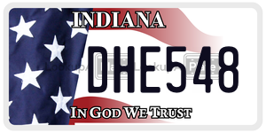 DHE548 license plate in Indiana