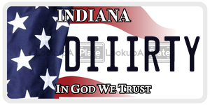 DIIIRTY  license plate in IN
