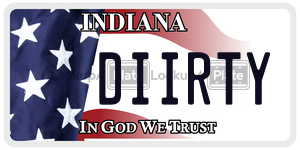 DIIRTY  license plate in IN
