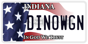 DINOWGN license plate in Indiana