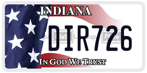 DIR726 license plate in Indiana