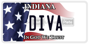 DIVA  license plate in IN