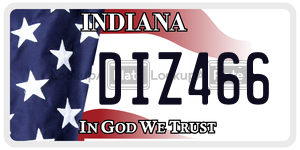 DIZ466  license plate in IN