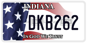 DKB262 license plate in Indiana