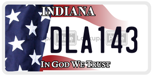 DLA143 license plate in Indiana