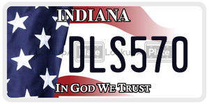 DLS570 license plate in Indiana