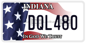 DQL480 license plate in Indiana