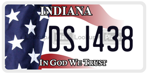 DSJ438  license plate in IN