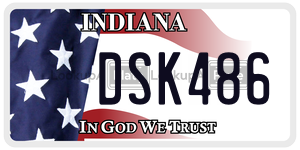 DSK486  license plate in IN