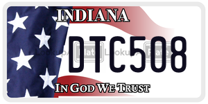 DTC508  license plate in IN