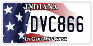 DVC866  license plate in IN