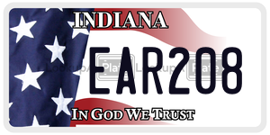 EAR208  license plate in IN