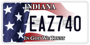 EAZ740  license plate in IN