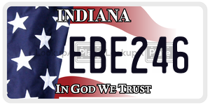 EBE246  license plate in IN