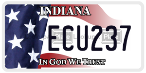 ECU237  license plate in IN