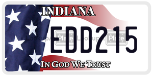 EDD215 license plate in Indiana