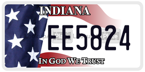 EE5824  license plate in IN