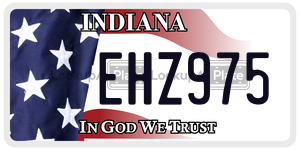 EHZ975  license plate in IN