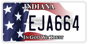 EJA664  license plate in IN