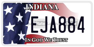 EJA884  license plate in IN