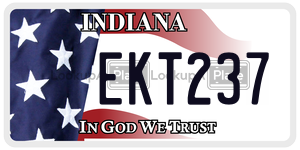EKT237  license plate in IN