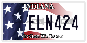ELN424  license plate in IN